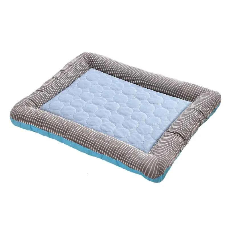Cooling Pad Bed for Pets – Summer Ice Silk Mat Blue