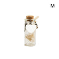 Pet Memorial Bottle for Pet Hair | Dog Cat Fur Keepsake with Silver Accessories M