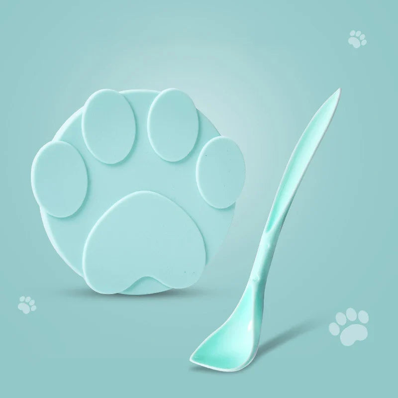 Portable Silicone 2-in-1 Pet Can Lid with Spoon – Food Sealer & Fresh-Keeping Cover for Cats & Dogs (Fits Most Cans) Set Green China Mainland