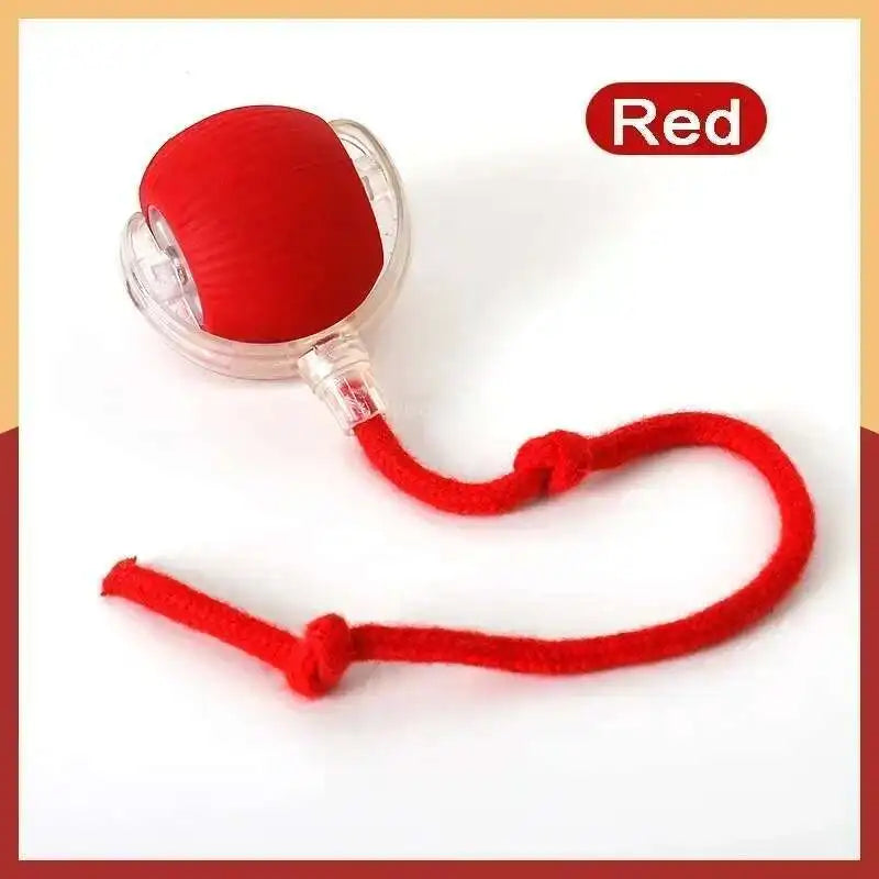 Speedy Tail 2.0 Smart Interactive Cat Toy Automatic Moving Balls for Cats And Dogs Touch Motion Rolling Toy Ball for Pet Gift Style2 Red