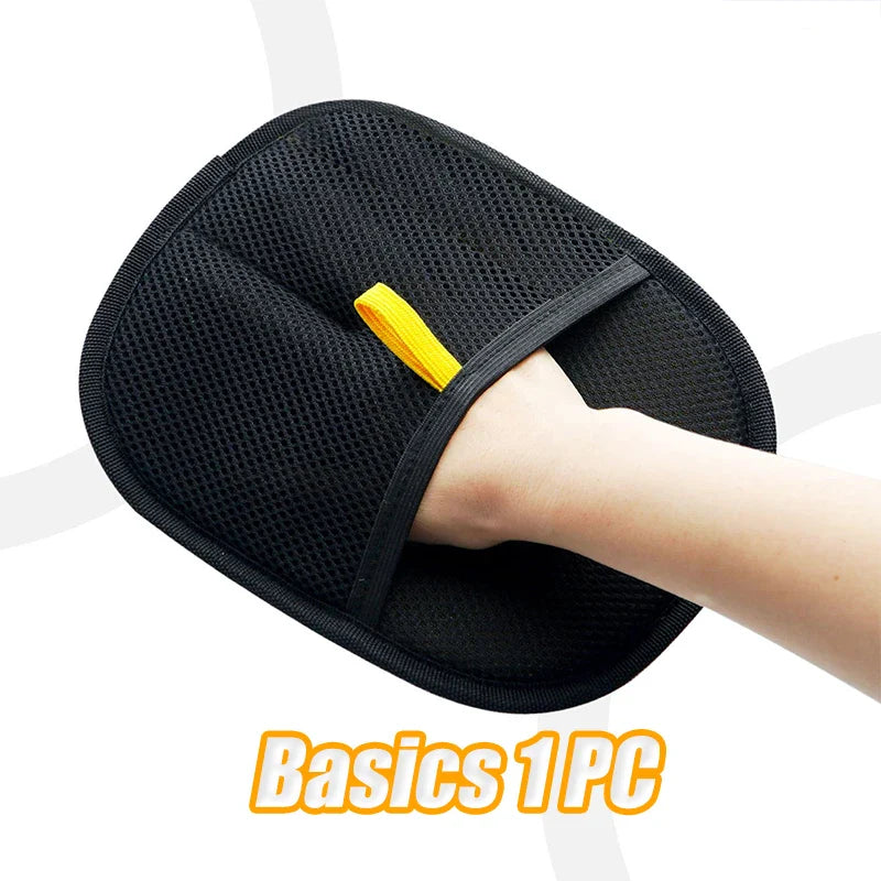 Electrostatic Pet Grooming Glove for Dogs & Cats – Reusable Washable Bidirectional Shedding & Massage Glove, 24×16 cm / 24×26 cm (9.45×6.30 in / 9.45×10.24 in) Basics 1PC
