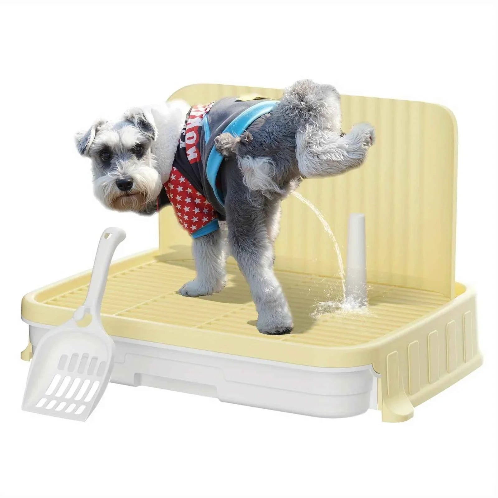 Indoor Dog Potty Training Tray – No Leak Design with High Protection Wall Creamy