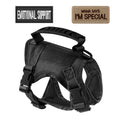 Tactical vest for kittens and small dogs military harness for cats traction strap to prevent escape breathable with 2 Stickers black harness