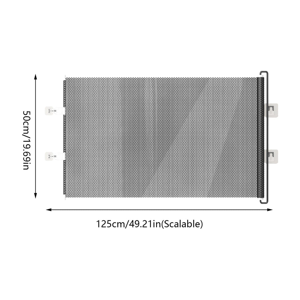 Retractable Barrier Fences Mesh Design Higher Design Mesh Stairs Gate Easy Install Punch-Free Dog Safety Fence Pet Supplies