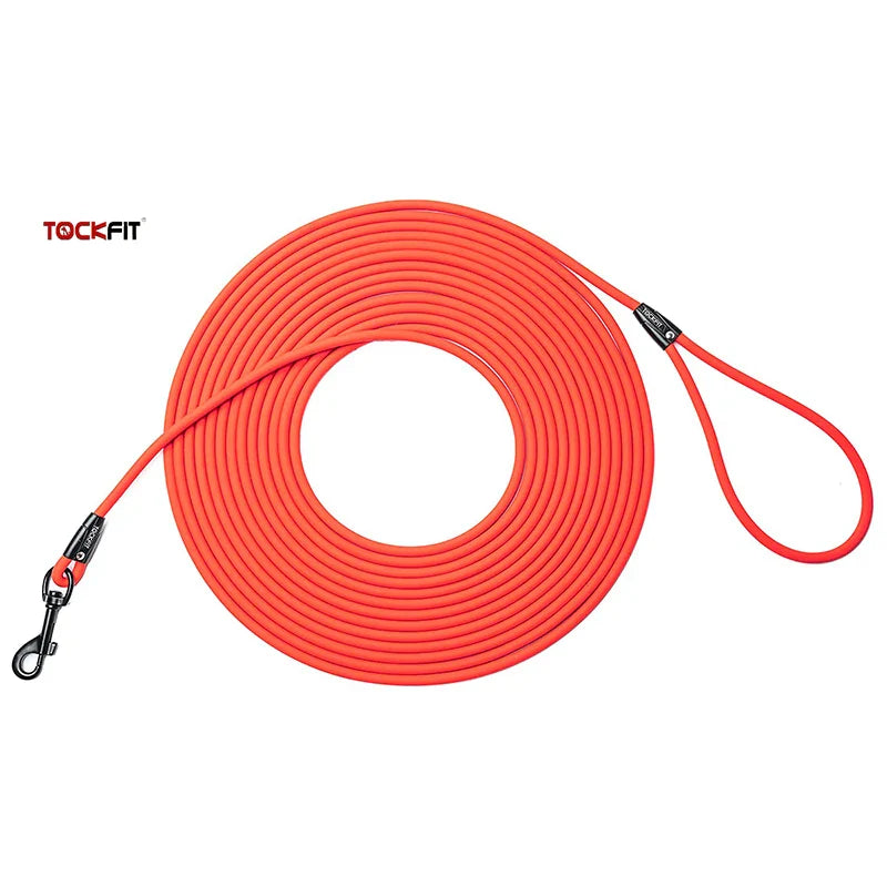 Waterproof PVC Dog Training Leash – Long Recall Leash 5ft/1.5m, 10ft/3m, 20ft/6m, 30ft/9m – Odor-Resistant & Tangle-Free Red