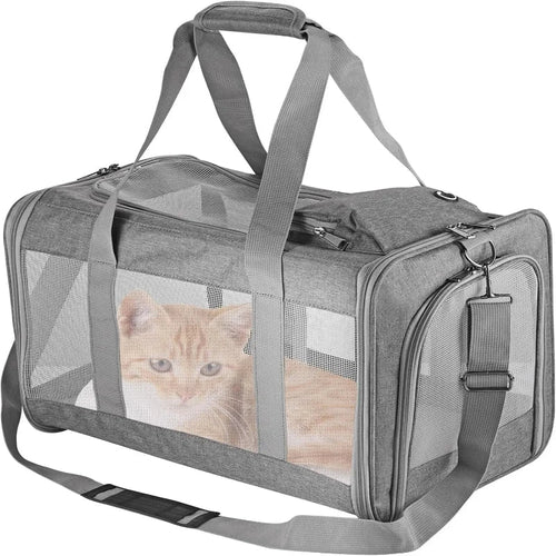Airline Approved Pet Carrier Backpack for Small Cats & Dogs, Soft Travel Sling with Breathable Honeycomb Support & Removable Board — Holds up to 16 lb (7.3 kg) United States