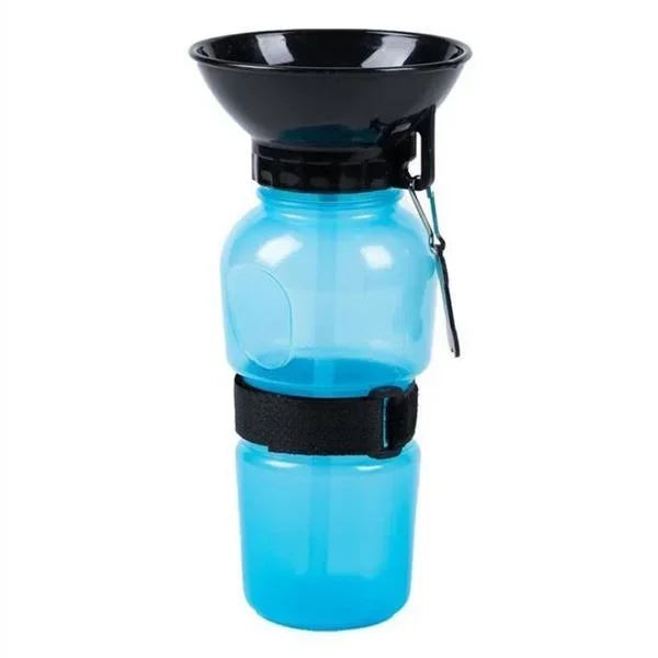 500ml (16.9oz) Portable Dog & Cat Travel Water Bottle with Built-In Drinking Bowl blue-1pcs China Mainland