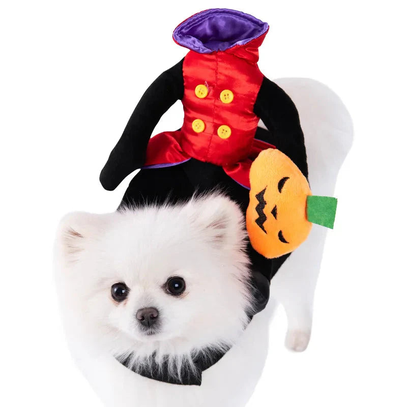 Halloween Dagger Pet Costume - Funny Knife-Holding Dog & Cat Standing Dress for Festival Dress-Up 19