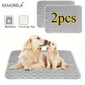2PCS Washable Reusable Cat and Dog Urine Pads, Training Pads for Large, Small Pets, for All Seasons, Multiple Sizes Available Gray