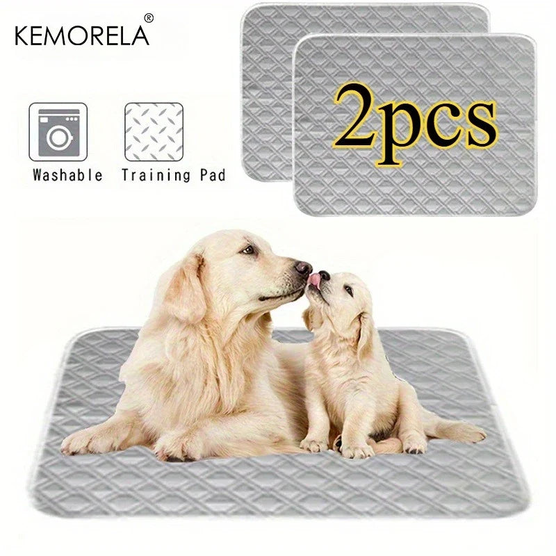 2PCS Washable Reusable Cat and Dog Urine Pads, Training Pads for Large, Small Pets, for All Seasons, Multiple Sizes Available Gray