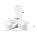 Automatic Water Dispenser For Cats Dogs Pets Feeding Bowl Heart-shaped Automatic Drinking Self Refilling Saving Space Dual-use WHITE