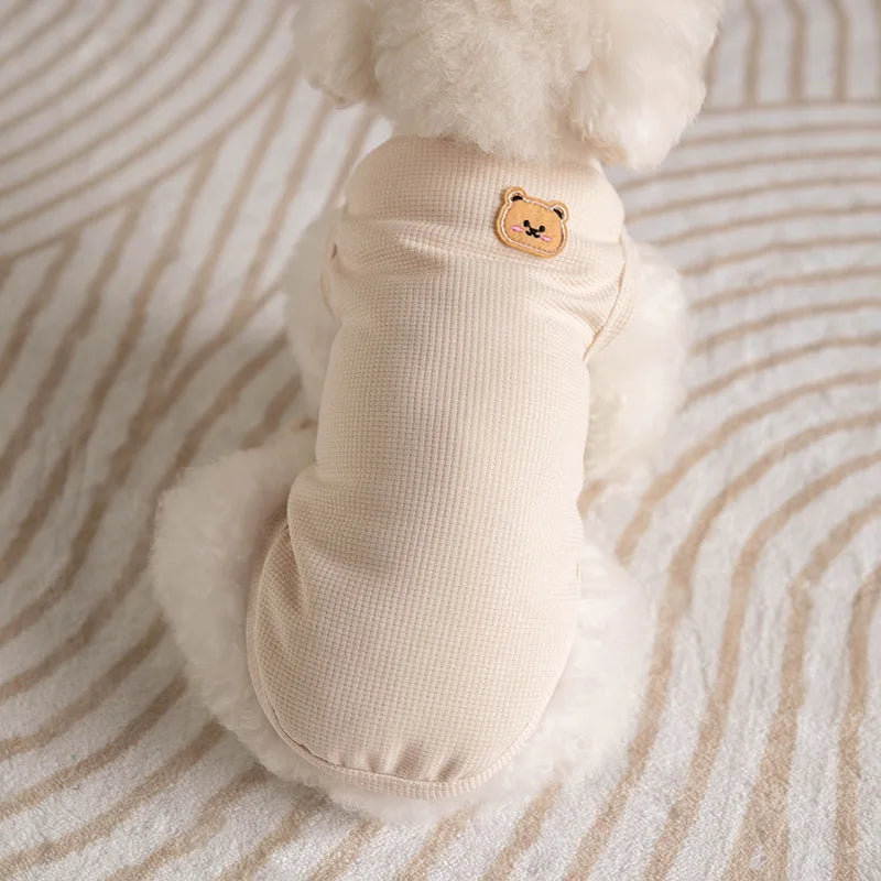 Breathable Polyester Dog Vest | Pet Clothing for All Seasons White