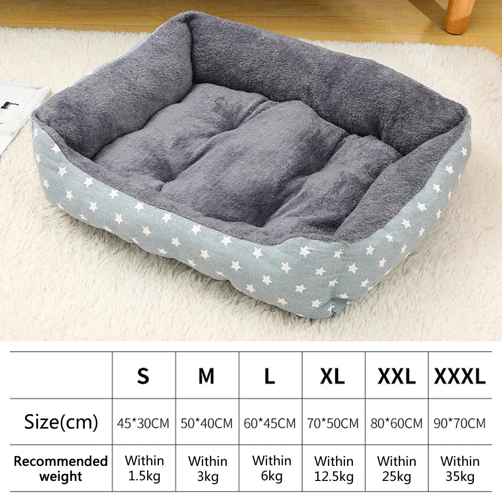 Plush Winter Pet Bed for Dogs & Cats - Thickened Breathable Dog Sofa with Non-Slip Bottom, Multiple Sizes S-XXXL Babysbreath