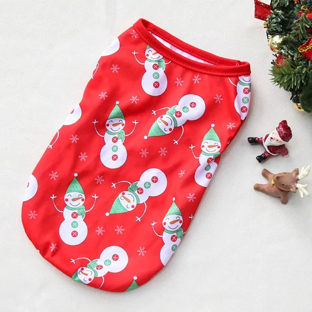 Dog Hoodies Christmas Halloween Dog Holiday Sweater Coat Puppy Snow Elk Reindeer Snowman Cosplay Clothes for Dog Pet Cat Costume G