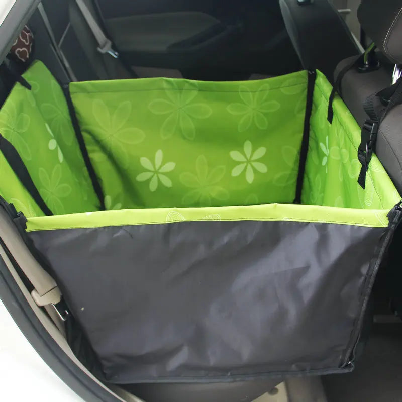 Pet Car Seat Cover Hammock for Dogs & Cats Waterproof Rear Bench Protector 60x35x53 cm (23.6x13.8x20.9 in) Green 60x35x53cm