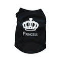 Security Clothing for Dogs Summer Pet T-shirt Costume Black Crown
