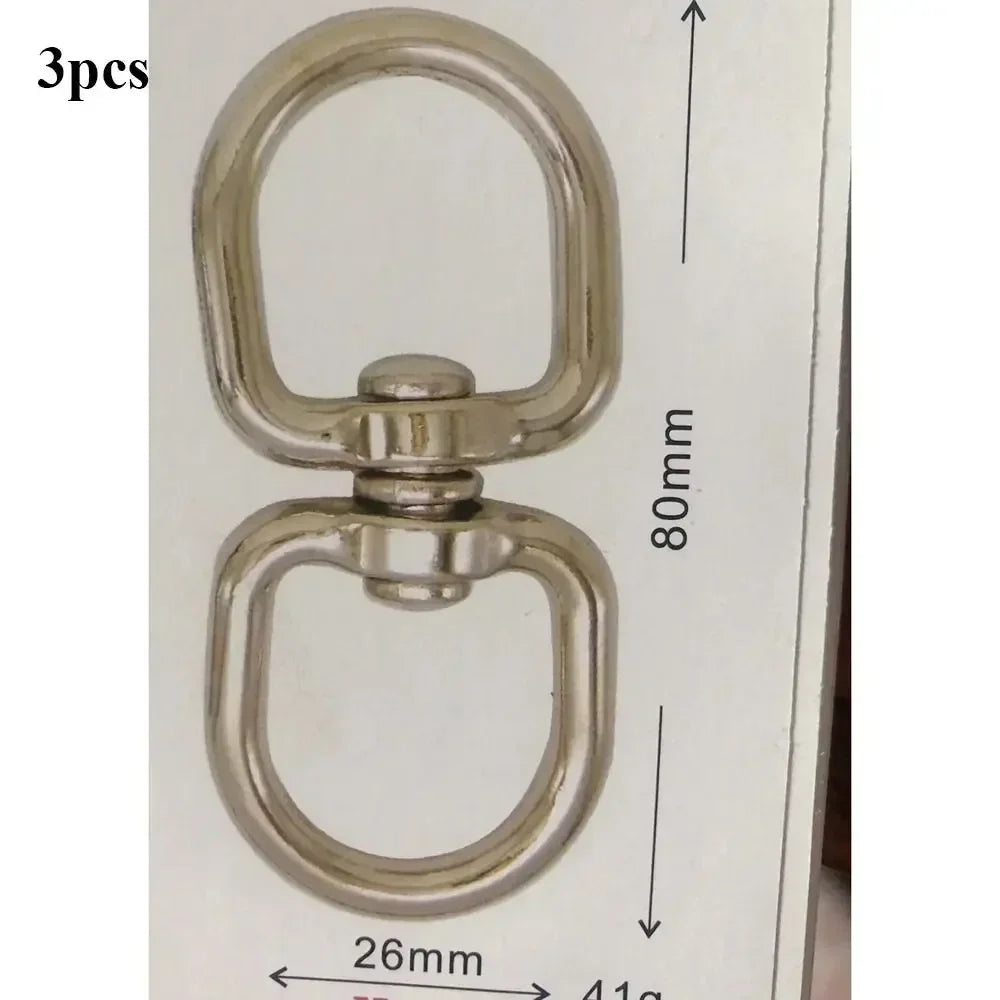Metal Eight-Character Rotating Buckle Ring Anti-Knotting Dog Chain Buckle Connecting Ring DIY Jewelry Pendant Jewelry Accessory 26x80mm