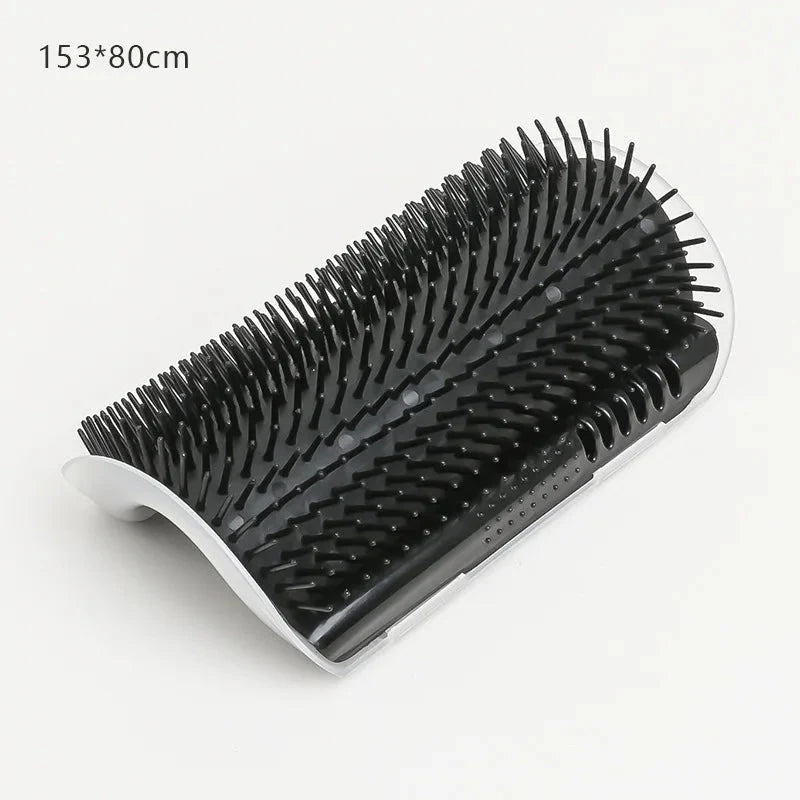 Cat Massage Brush & Hair Remover – Self-Grooming Wall Corner Comb for Cats | Detachable, Easy-Clean Pet Massage Tool Black 153x80cm