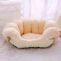 2-in-1 Winter Warm Cat House Bed (Up to 23.6 in) - Convertible Sofa/Basket for Dogs & Cats Yellow