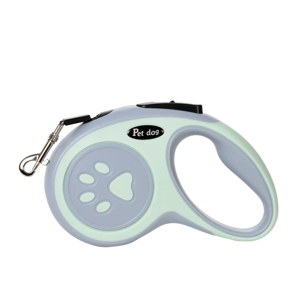 Retractable Dog Leash 3M (9.8 ft) / 5M (16.4 ft) Nylon Automatic Pet Leash – Quick Release, Durable for Small to Large Dogs & Cats Green