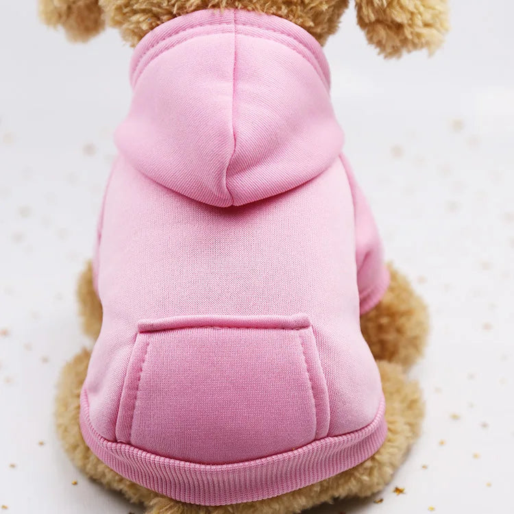 Pet Dog Clothes For Small Dogs Clothing Warm Clothing for Chihuahua Coat Puppy Outfit Pet Clothes for French Bulldog Hoodies Pink