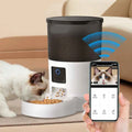 Smart Cat Feeder Camera for Automated Pet Care Black