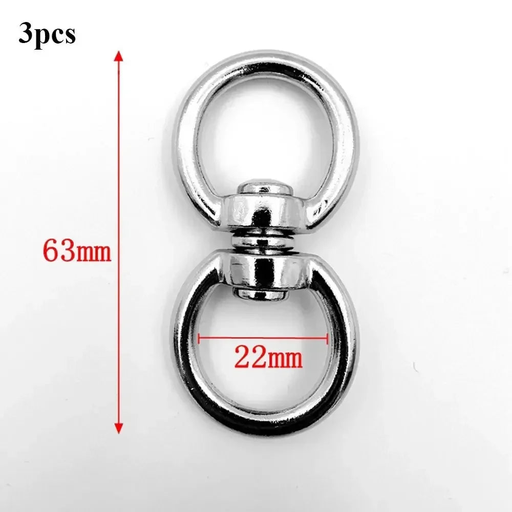 Metal Eight-Character Rotating Buckle Ring Anti-Knotting Dog Chain Buckle Connecting Ring DIY Jewelry Pendant Jewelry Accessory 22x63mm