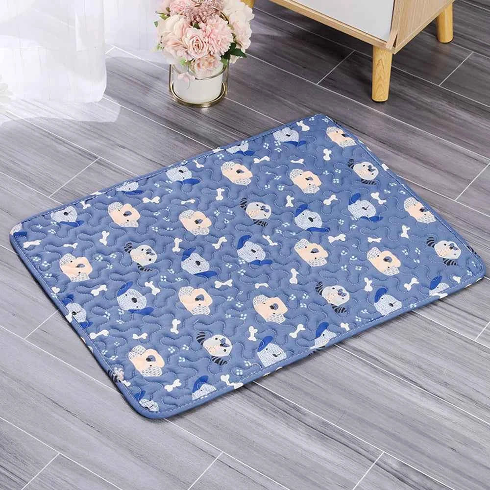 Cooling Pet Mat – Moisture-Proof Sofa Cushion blue dog