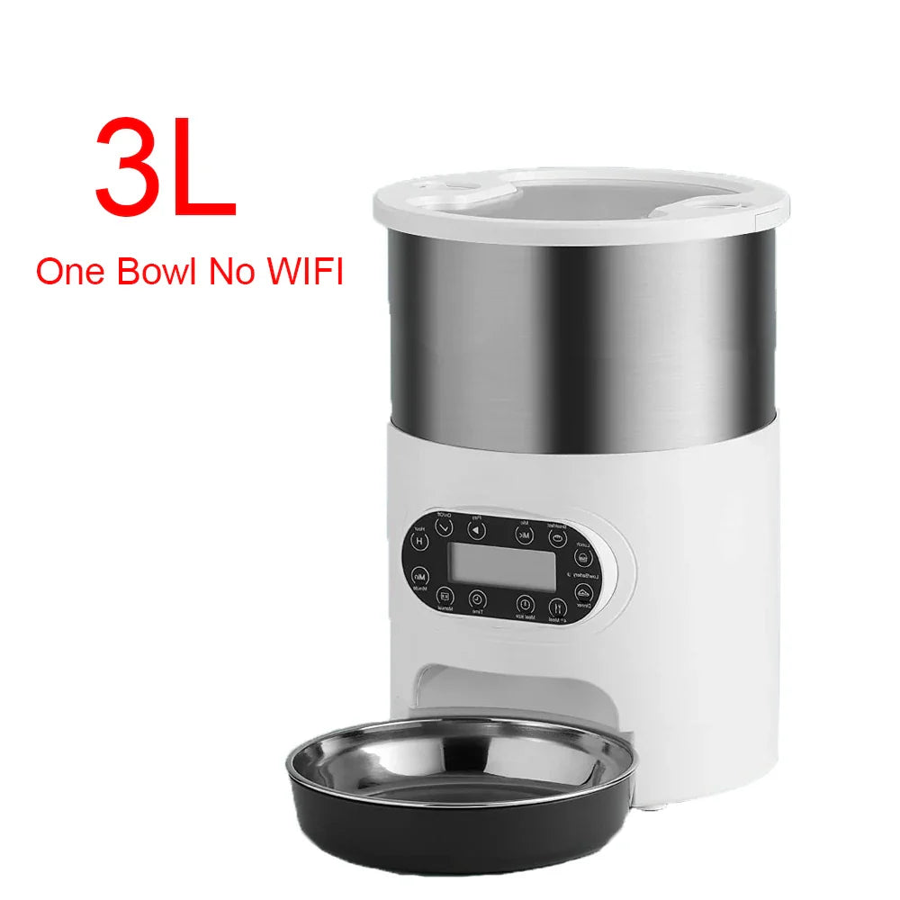 Tuya Smart APP Pet Feeder Cat Dog Food Dispenser Suitable For Small And Medium-Sized Cats And Dogs Mobile Phone Remote Feeding 3L single bowl