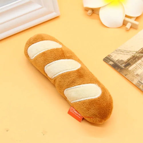 Baguette Dog Toy | Squeaky Plush for Small & Medium Breeds