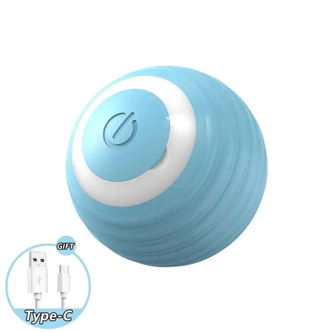 Speedy Tail 2.0 Smart Interactive Cat Toy Automatic Moving Balls for Cats And Dogs Touch Motion Rolling Toy Ball for Pet Gift Style3 Blue
