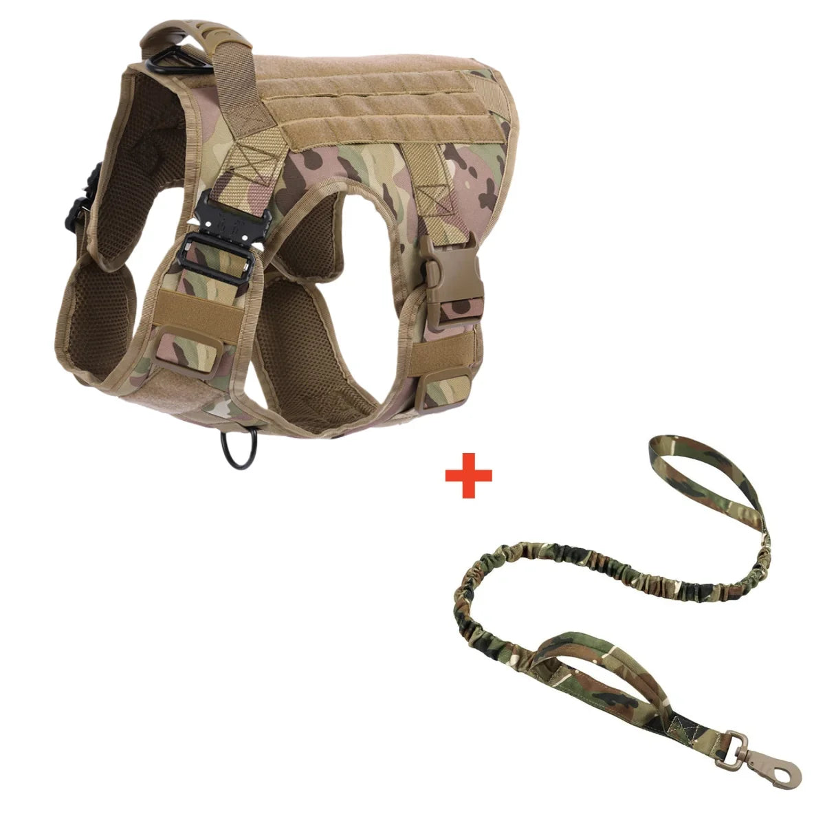 Tactical Military Vest Pet German Shepherd Golden Retriever Tactical Training Dog Harness and Leash Set For All Breeds Dogs CP 2 piece set China Mainland