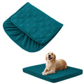 Dog Bed Covers Replacement Washable - Waterproof Dog Bed Covers Quilted, Water Absorbable Pet Puppy Bed Cover for Dog Cat Peacock Green