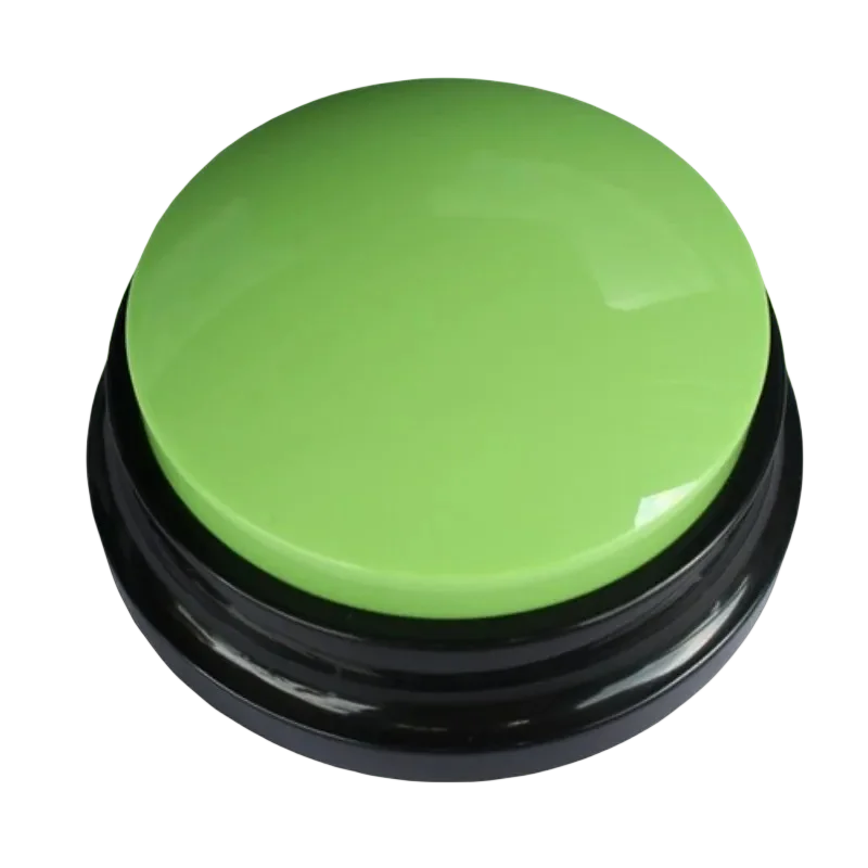 Dog Communication Buttons Voice Recording Button for Pet Training Buzzer 30 Second Record Playback Funny Gift for Talking Pet green
