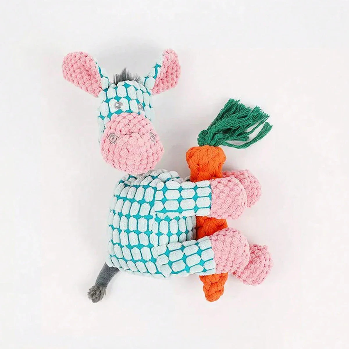 Donkey Plush Dog Toy with Squeaker – Interactive Chew & Fetch Toy for Small & Medium Dogs, 8.7–10.0 in (22–25.5 cm) Navy Blue China Mainland