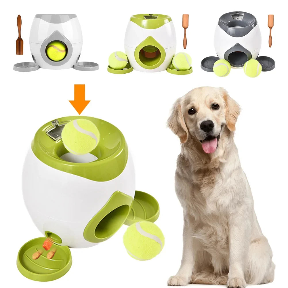 Automatic Dog Ball Launcher Dog Tennis Food Reward Machine Dog Tennis Ball Machine Slow Feeder for Small and Medium Dogs Feeder