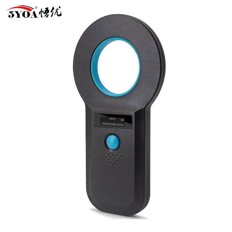 Handheld Pet Microchip Reader OLED — EMID & FDX-B (ISO11784/85) RFID Rechargeable Scanner for Dogs, Cats & Pigs Black W90B USB ver.