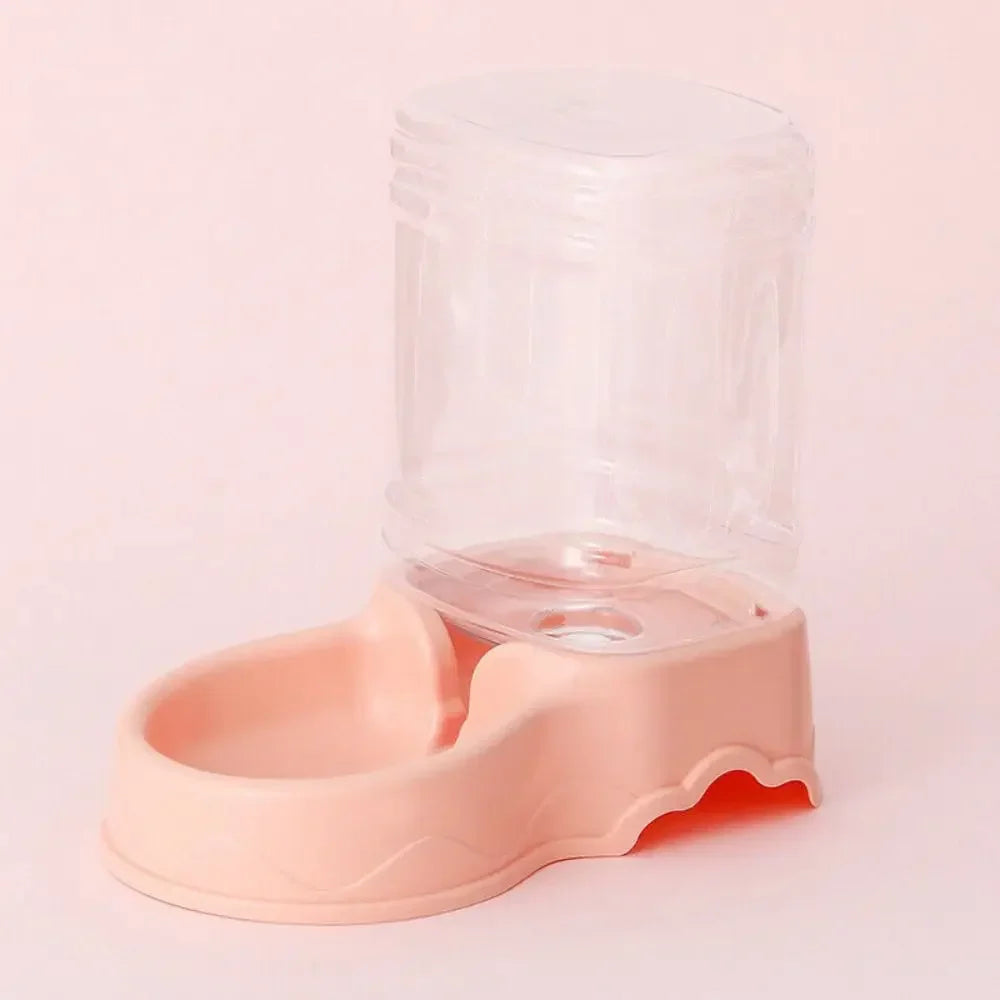Automatic Pet Feeder & Water Fountain 3.8L (128 fl oz) PP Food Dispenser for Cats & Dogs pink-Waterer