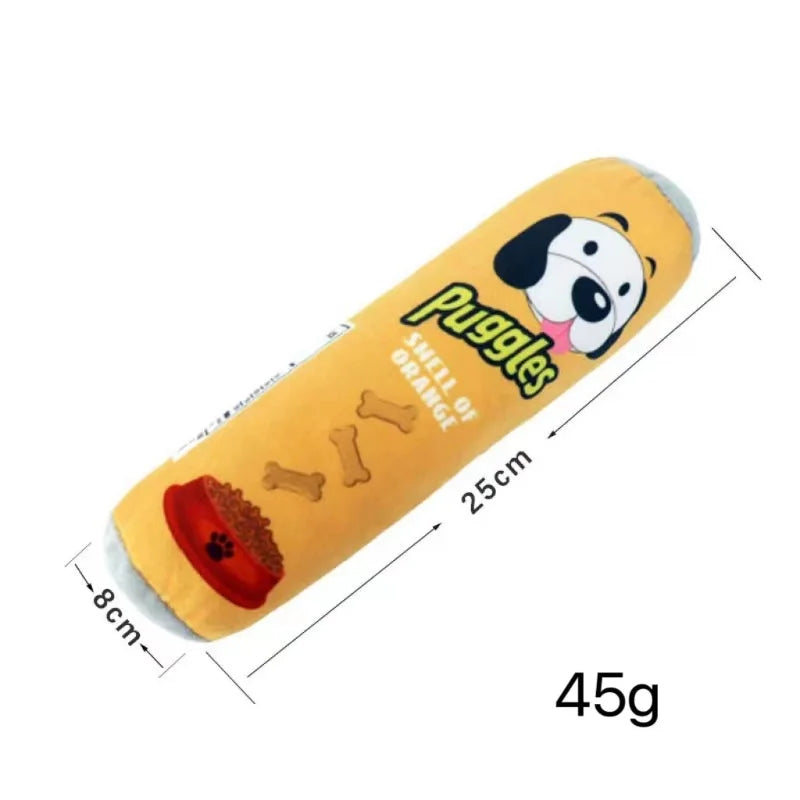 Plush Beer Bottle Dog Chew Toy - Squeaky, Bite-Resistant Interactive Toy for Small to Large Dogs, Teeth Cleaning Yellow