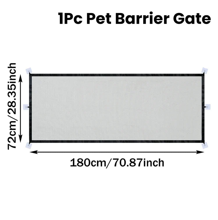 Pet Dog Barrier Fences With 6pcs Hook Pet Isolated Network Stairs Gate New Folding Breathable Mesh Playpen For Dog Safety Fence style 2