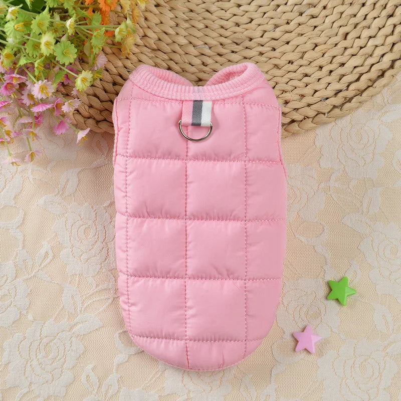 Winter Padded Windproof Dog Coat for Small Dogs - Chihuahua & Puppy Jacket PINK