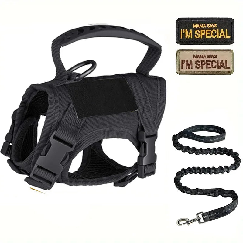 Tactical Military Vest Pet Tactical Training Cat Accessories Cat Dog Harness and Leash Set Kitten Accessories Black