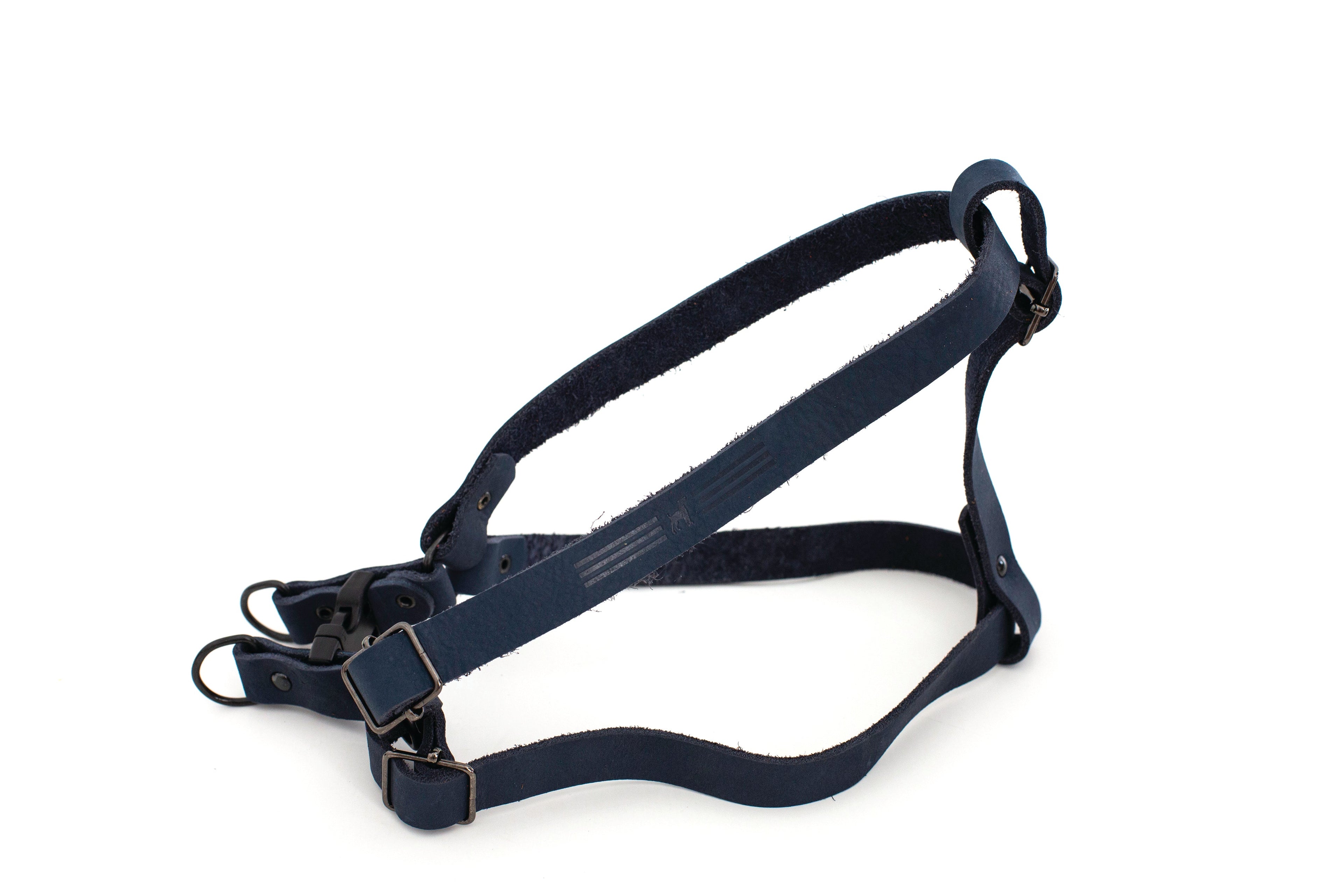 Sport Style Leather Step In Harness L 1" Wide 18"-32" Blue Jeans