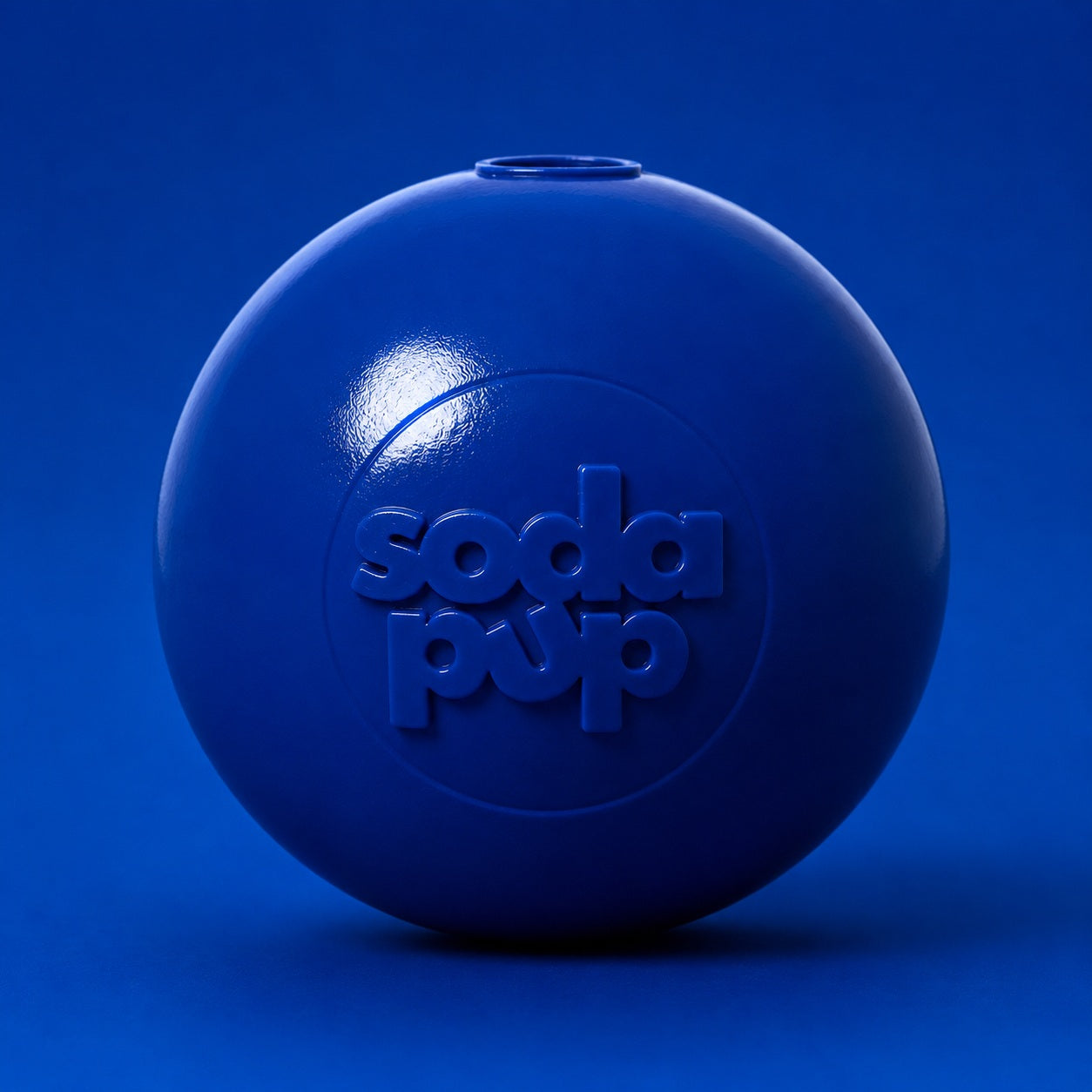 Squeak Ball - Durable Squeaky Dog Toy, Floats, Chew Toy | USA Made Medium Squeaker Ball - blue