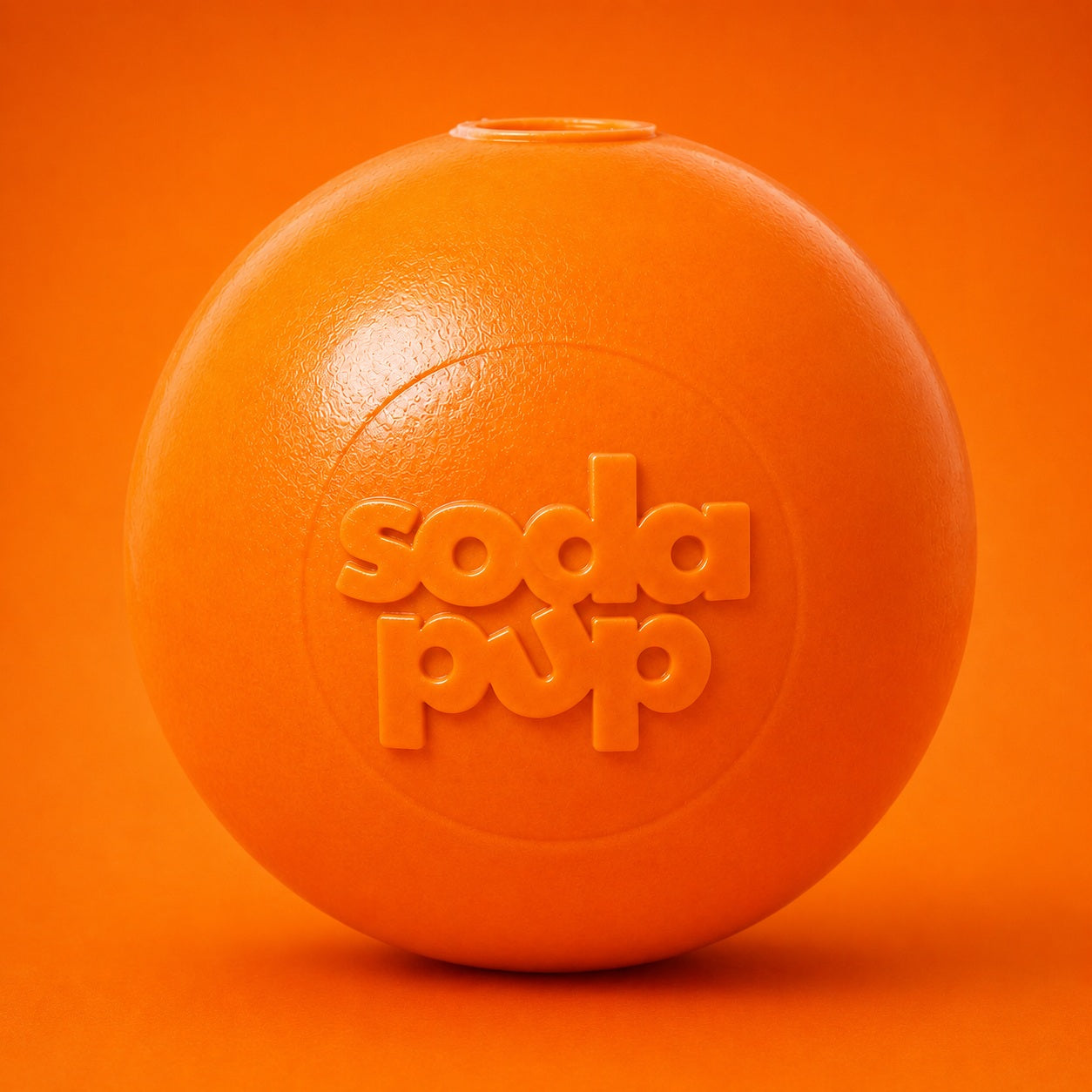 Squeak Ball - Durable Squeaky Dog Toy, Floats, Chew Toy | USA Made Medium Squeaker Ball - orange