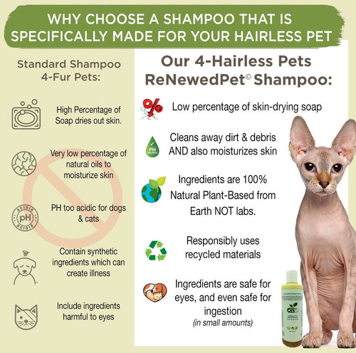 4-HAIRLESS PETS PETS REGULAR SHAMPOO & CONDITIONER HALF SIZE ($4.82 oz.)