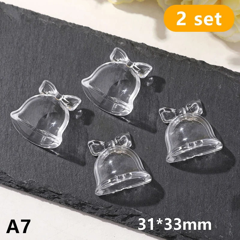 2Pcs Pet Hair Keepsake Box | Transparent Dog Cat Fur Storage for DIY Memorial Gift A7-2Pcs