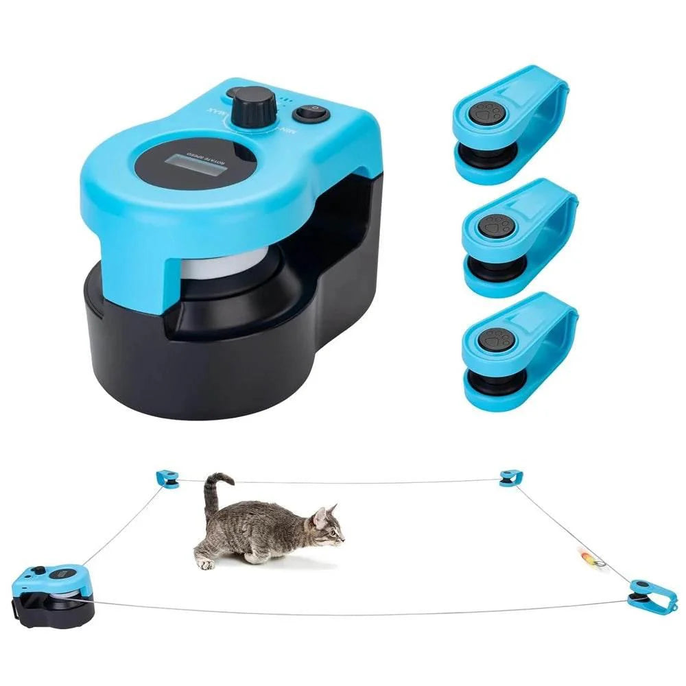 PurrPlay Treadmill: Endless Fun for Active Cats! blue