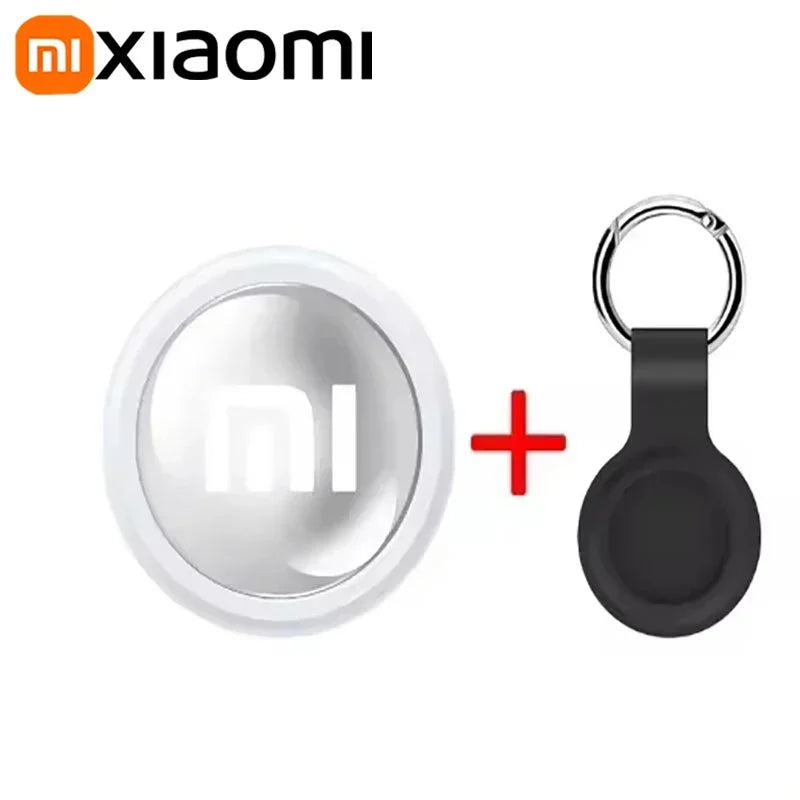 Xiaomi Mini Gps Tracker System FindMy App Air Tag Smart Bluetooth Locator Child Finder Bag Anti-Loss Pet Collar with Tracker NEW White-leather sleeve