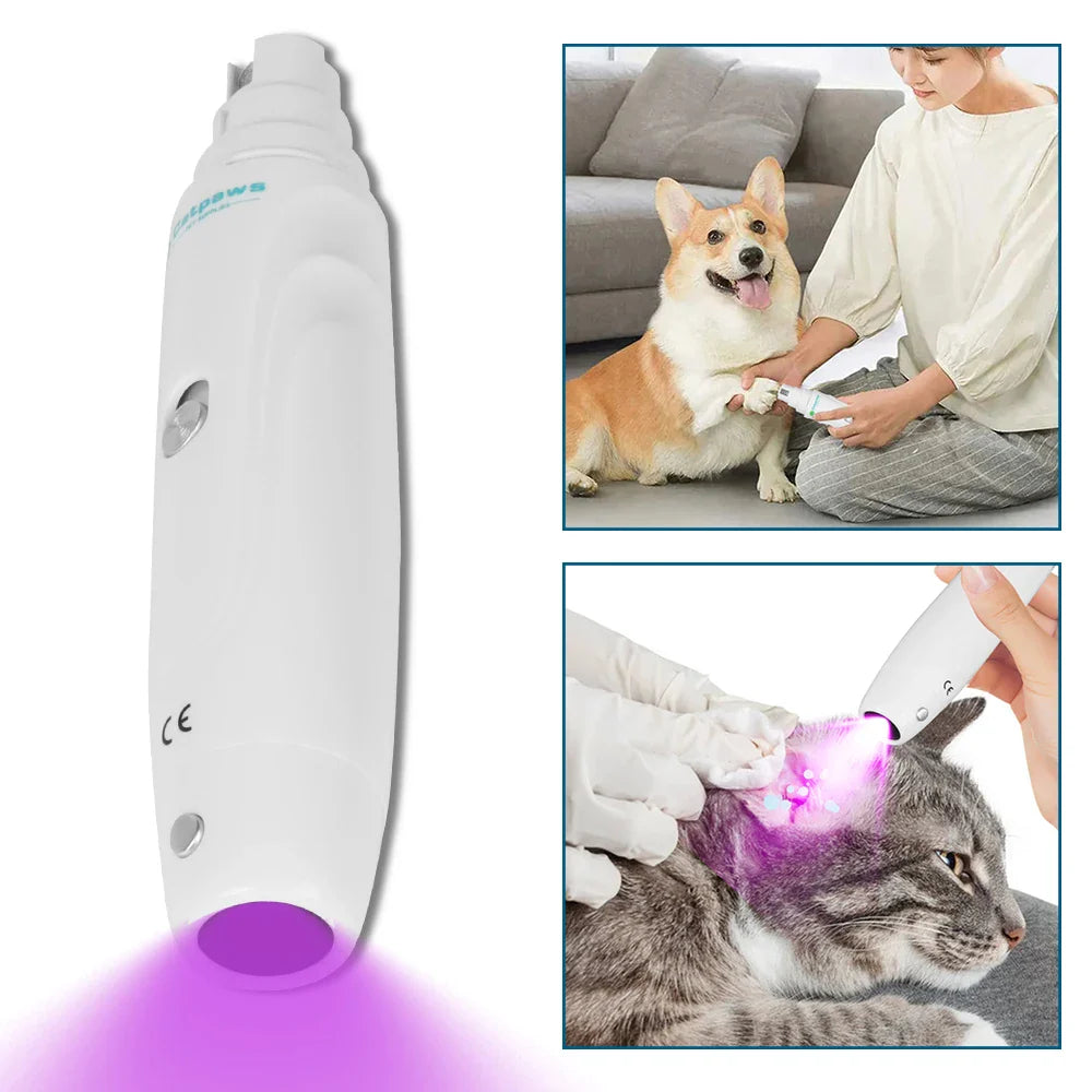USB Rechargeable Electric Pet Nail Grinder - Quiet Dog & Cat Nail Trimmer, 2-Speed 3-Port Diamond Bit 1Set D